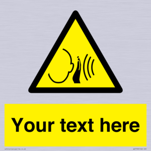 Custom warning sudden loud noise